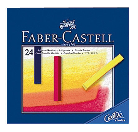 Faber-Castell Studio Qualität – Soft Pastelle, Vierkantstange, 24 Farben, 24er-Set