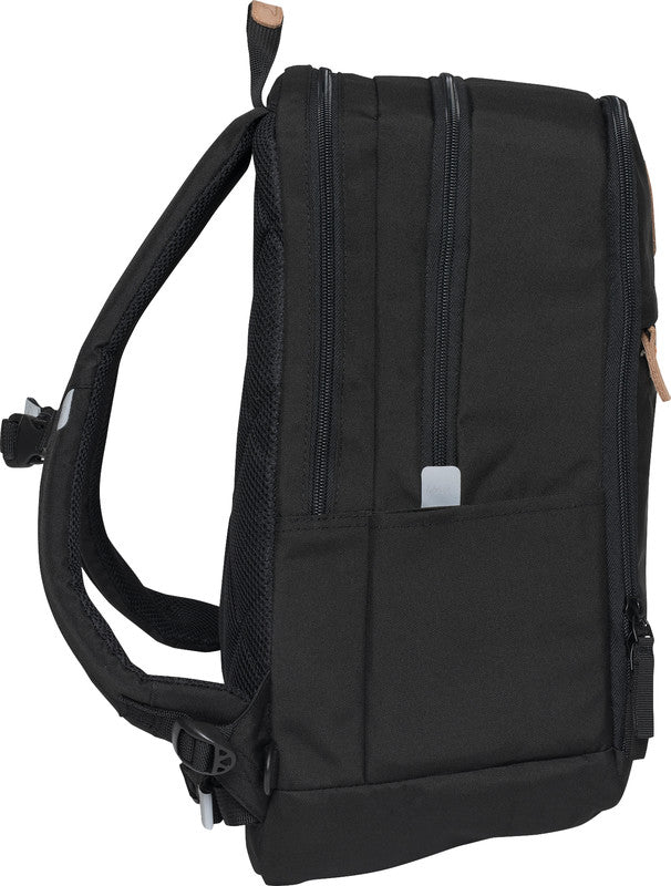 Beckmann Rucksack Urban Midi – Schwarz – 29,0 × 44,0 × 21,0 cm – aus recycelten PET-Flaschen (rPET)