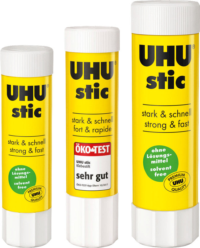 UHU Klebestift – extra stark, transparent, lösemittelfrei, 40 g, für Basteln