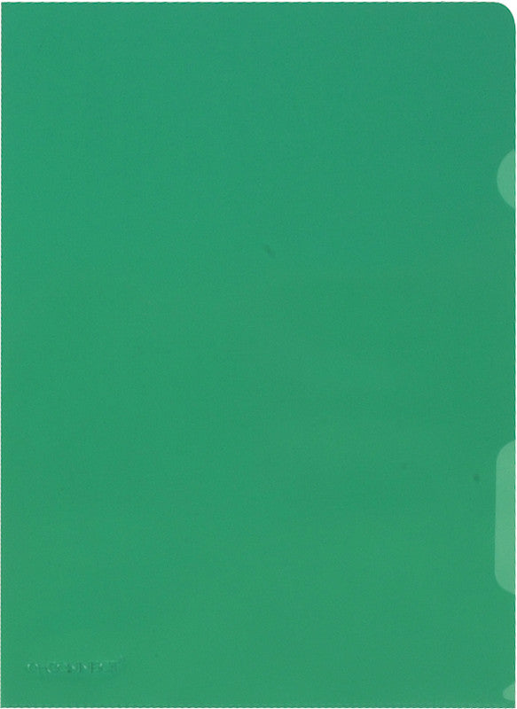 Q-connect Sichtmappe A4 – Grün, Polypropylen, Glänzend, 140 µm, 10er-Pack