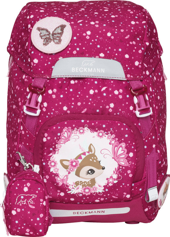 Beckmann Schulrucksack Classic 1st – 6-teilig – Forest Deer – mit Leuchteffekt