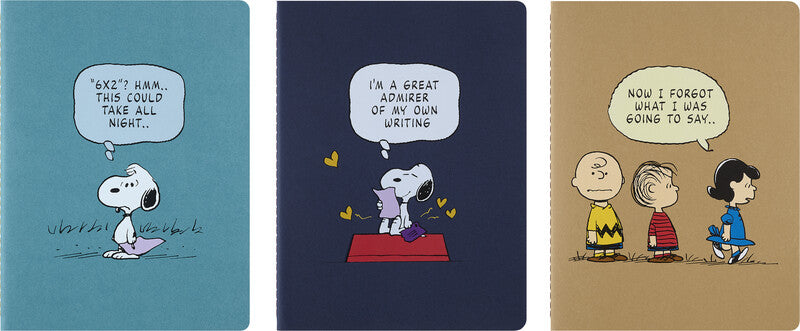 Moleskine Notizheft Limited Edition PEANUTS, 190 × 250 mm, liniert, Fadenheftung, 70 g/m² – sortiert