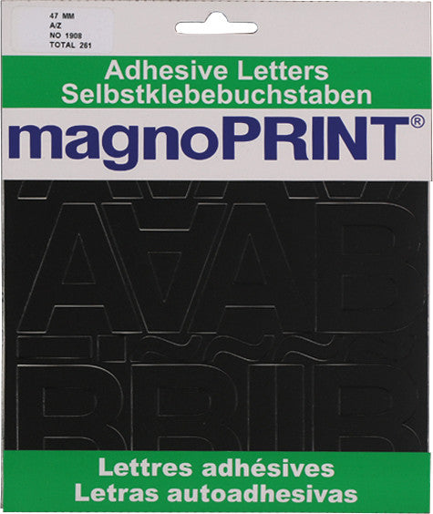 Magnoprint Schmucketiketten – Motiv Buchstaben A–Z – Folie, 47 × 47 mm, permanent haftend