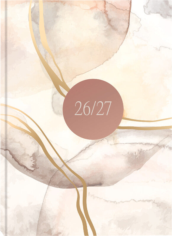 Biella mydiary Schüleragenda – 1 Tag pro Seite, gebunden, 12 × 16,5 cm, Aug–Jul, Abstract, FSC