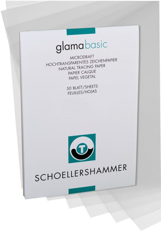 Schoellershammer Transparentpapier – A3, 100–105 g/m², weiss transparent, 50 Bogen
