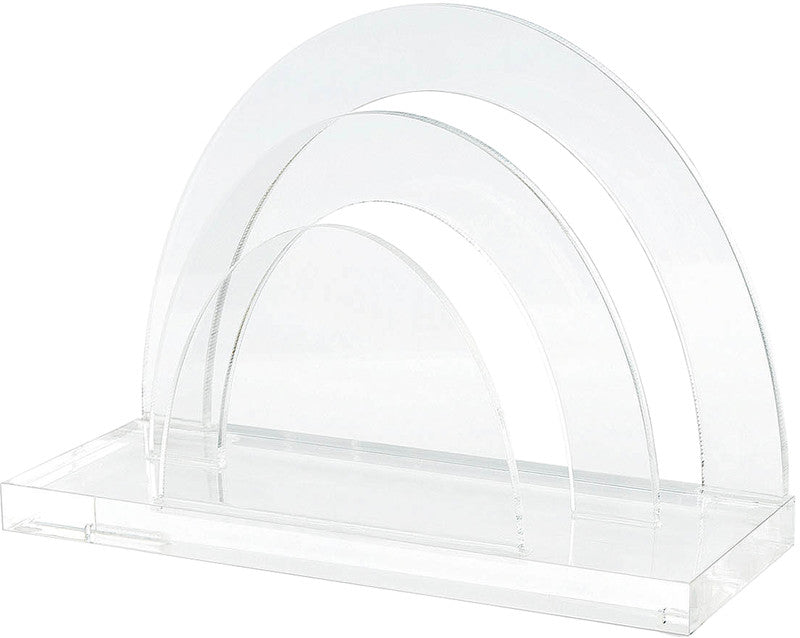 Wedo CRISTALLIC 603016 Stehsammler – 2 Fächer, transparent, Acryl, B 120 × H 170 × T 68 mm
