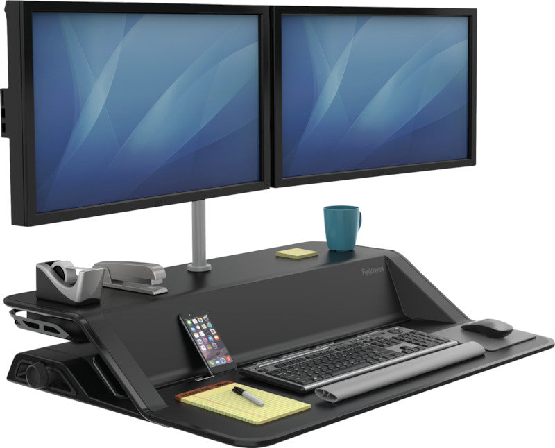 Fellowes Lotus – Tischhalterung, 15,8 kg, stufenlos höhenverstellbar, schwarz
