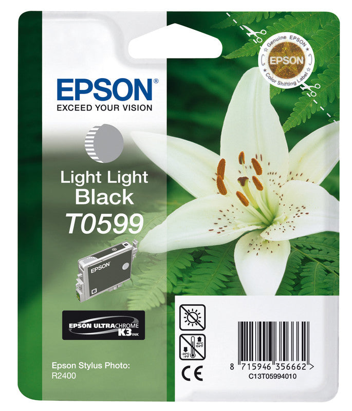 Epson Tintenpatrone T0599, Schwarz – für Inkjetdrucker, Multifunktionsgeräte