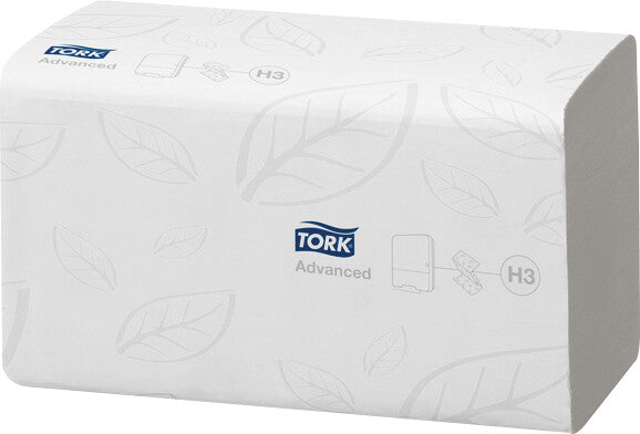 Tork Falthandtuch – Z-Falz, 2-lagig, Zellstoff, Weiss, 248 × 230 mm, für Tork H3, 15×250 Stk.