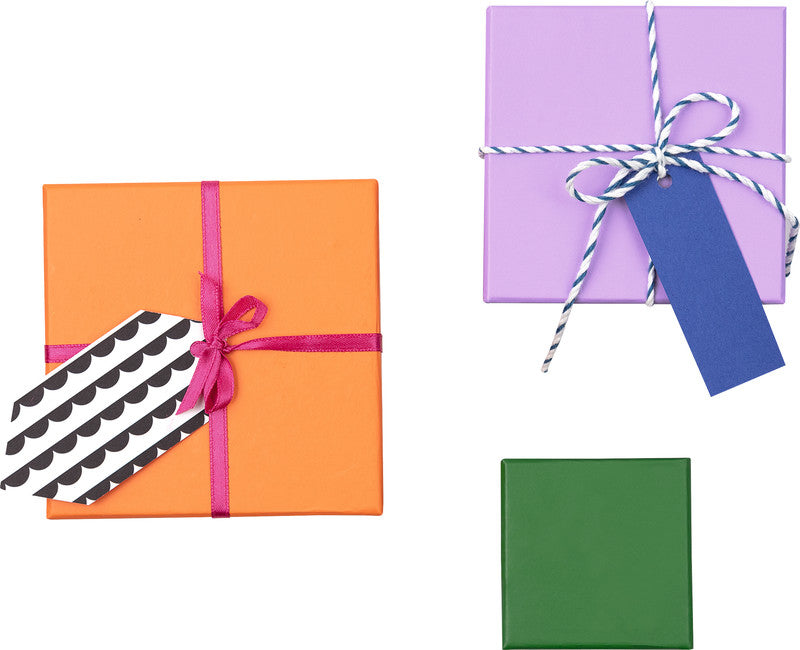 Folia Geschenkbox – farbig sortiert – recyclingfähig, für Basteln – 35 × 20 × 35 bis 145 × 75 × 145 mm