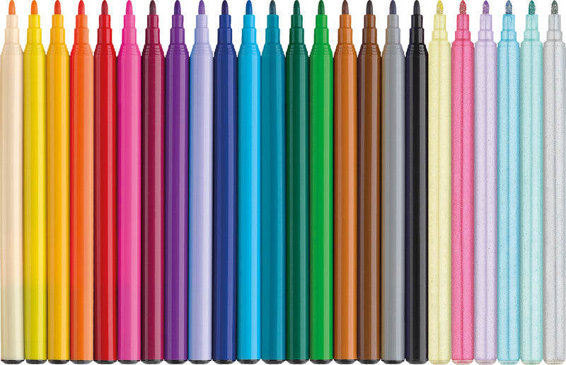 Faber-Castell Filzstifte, Strichbreite 1 mm, 24 Farben