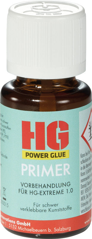 HG Klebstoffe HG Power Glue Haftvermittler – transparent, für Kunststoff, Silikon, 15 ml