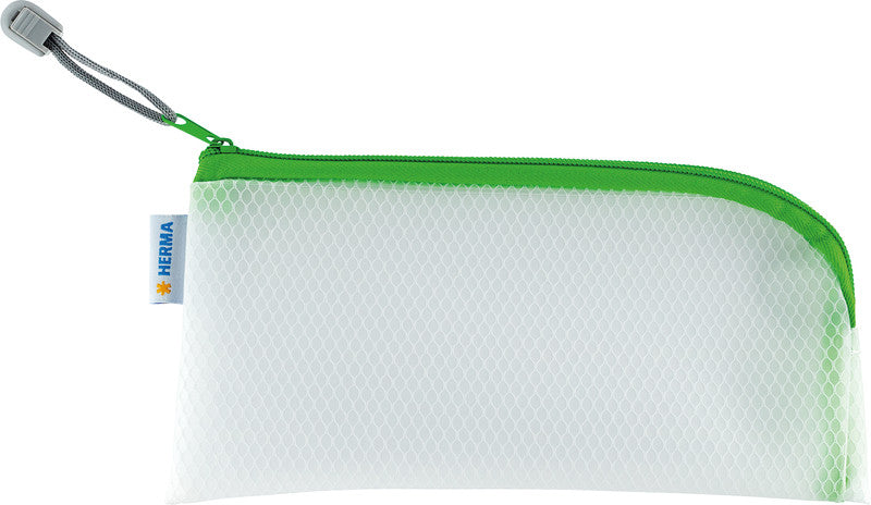 HERMA Reissverschlusstasche – 110 × 230 mm, Kunststoff, Grün – 1 Stück