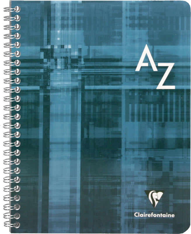 Clairefontaine Spiralheft Register A–Z, 170 × 220 mm, Spiralbindung, Karton, 50 Blatt, 90 g/m² – sortiert
