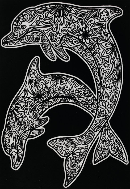 Tataruga Samtbild Malkarton, Karton, 21 × 29,7 cm, schwarz