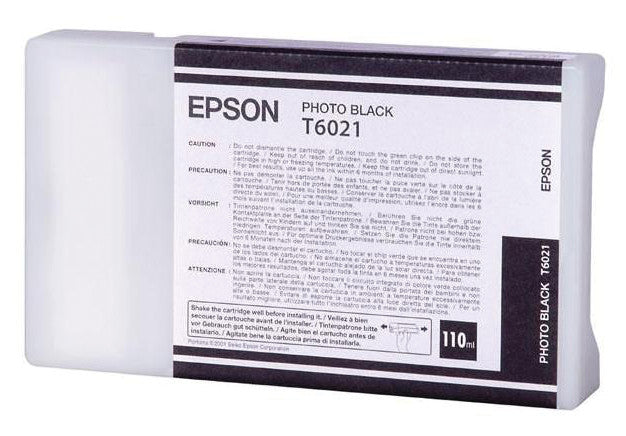 Epson Tintenpatrone T6021, Foto Schwarz, 110 ml – für Epson-Drucker