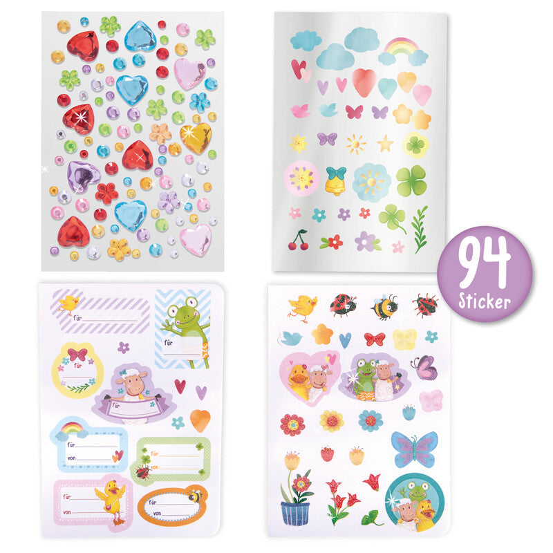 Trendhaus Tommy & Friends Malbuch, Papier, 14,8 × 10,5 cm, mehrfarbig, ab 3 Jahren, inkl. 94 Glitzersticker