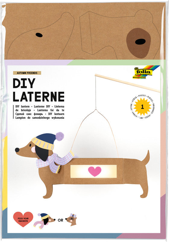 Folia Bastelset Laterne Autumn Friends – 2 Bögen Transparentpapier – 230 × 330 mm