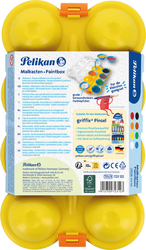 Pelikan mini-friends – Deckfarbkasten – 8 Farben, mit Pinsel