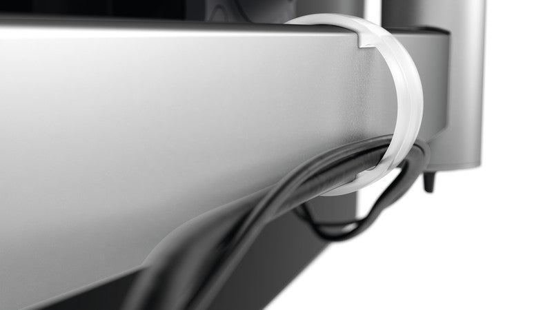 Durable Monitorhalterung, 2 Monitore, Tischdurchführung, bis 27", VESA 75 × 75/100 × 100 mm, 8 kg, silber