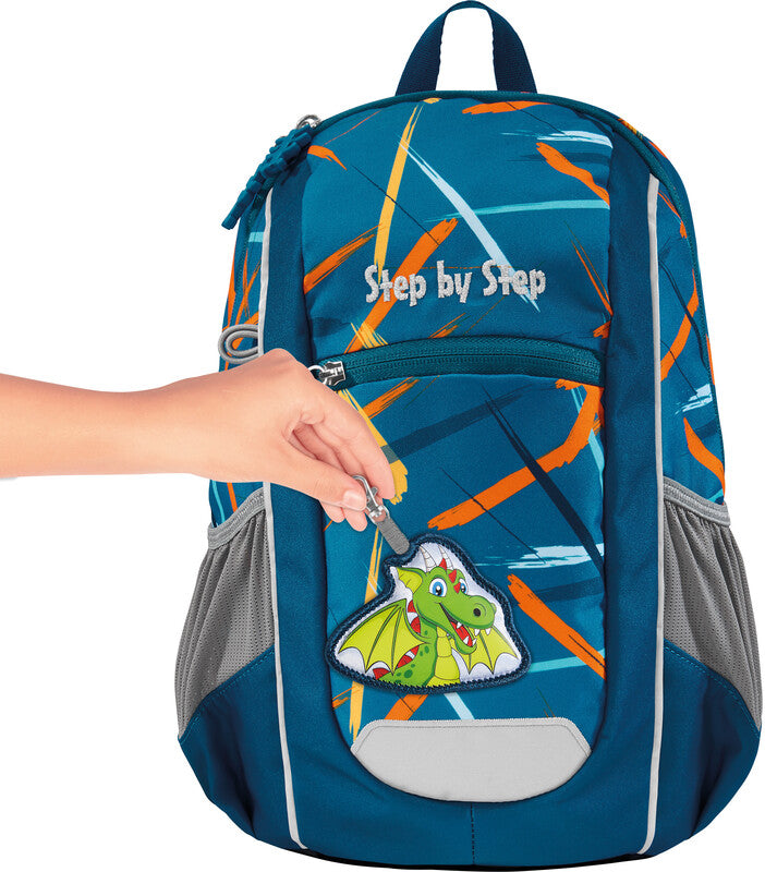 Step by Step Kindergartenrucksack MAXI – 2-teilig – Dragon Milo – 24,0×34,0×15,0 cm – recycelte Materialien