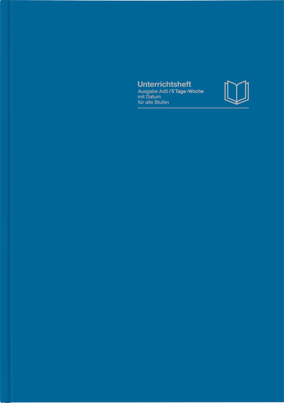 Verlag für unterrichtsm. Unterrichtsheft A4, Buchbindung, Karton, 144 Seiten, perforiert, 100 g/m² – Blau