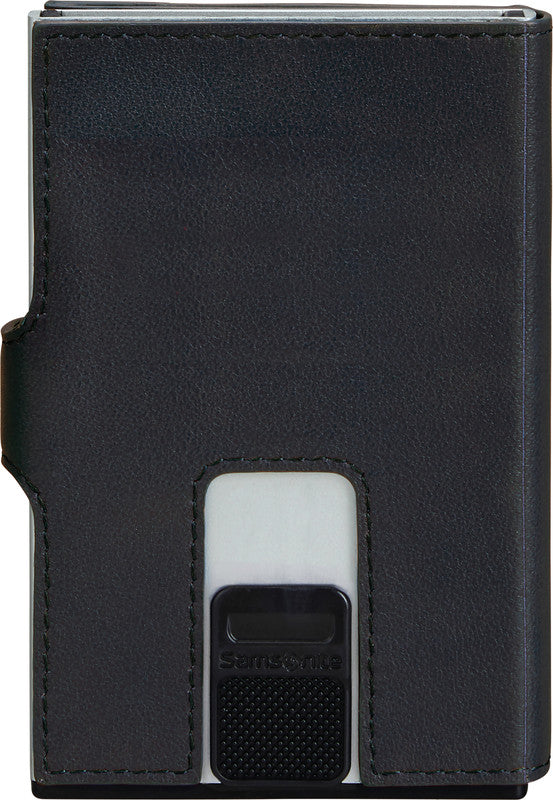 Samsonite Schiebeportemonnaie – 66 × 102 mm, Leder, Schwarz – 1 Stück