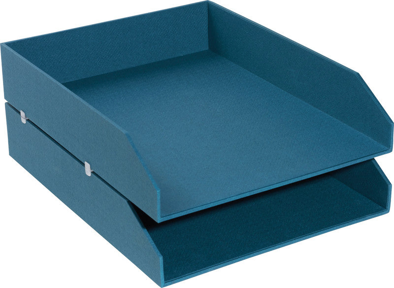 Exacompta Briefkorb – Karton, für A4+, stapelbar, glatt, blaugrün, B 260 × H 130 × T 337 mm