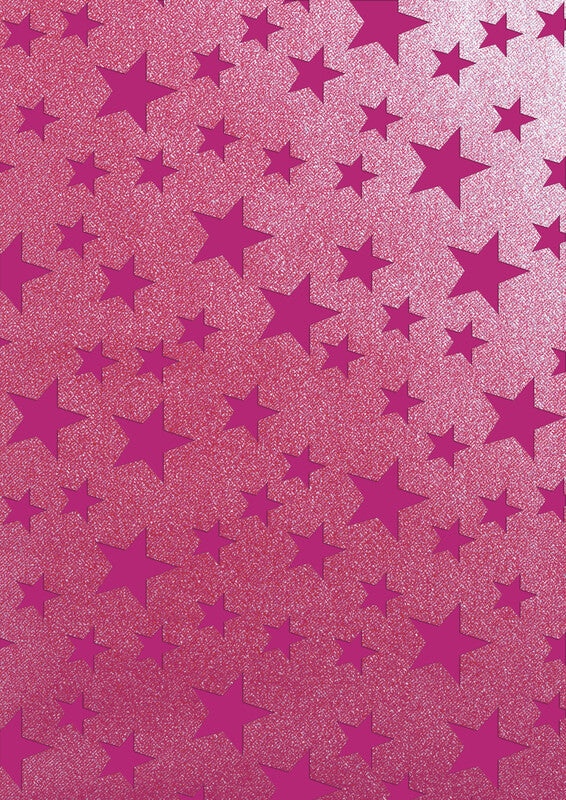 Zoewie Geschenkpapier – Schimmernder Stern, Weihnachten – mit Glimmer, 80 g/m2 – 700 × 1500 mm