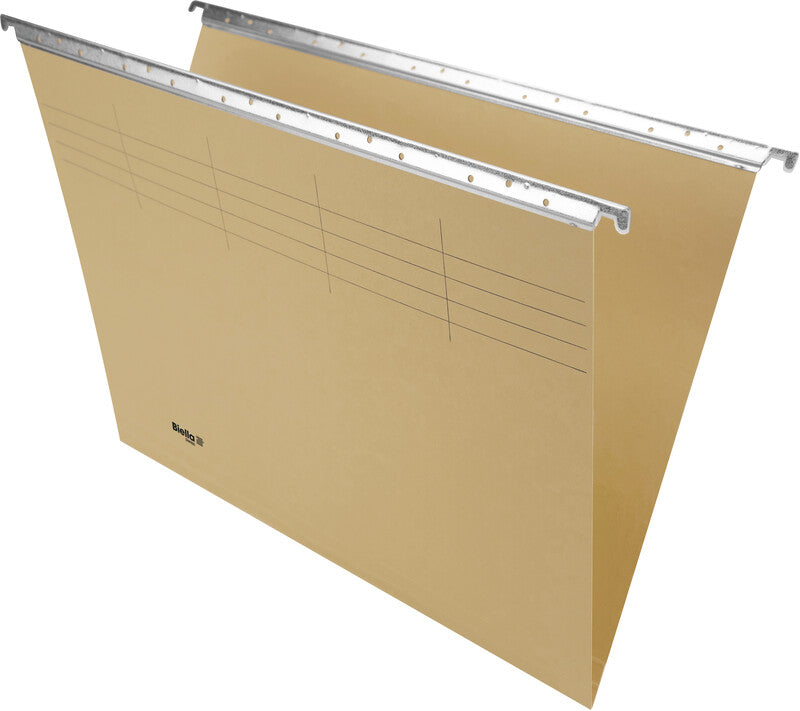 Biella Hängeordner für A4 – Karton, Olivgrün, 320 × 250 mm, mit Vordruck