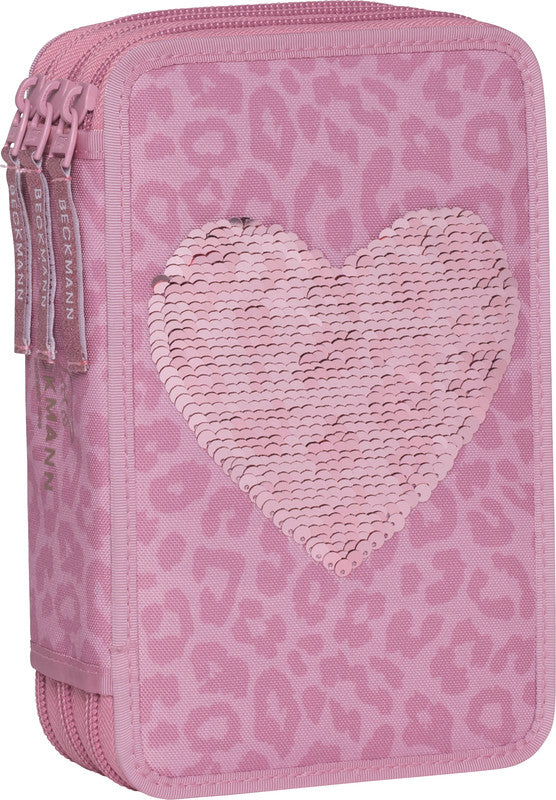 Beckmann Klassisches Dreifach-Etui, gefüllt – Furry – Kunststoff – 13,0 × 20,5 × 7,0 cm