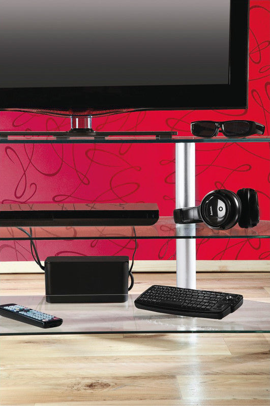 Hama Mini Kabelkanal 230 × 118 mm – zuschneidbar – für Kabel bis Ø 15 mm – schwarz – Kunststoff