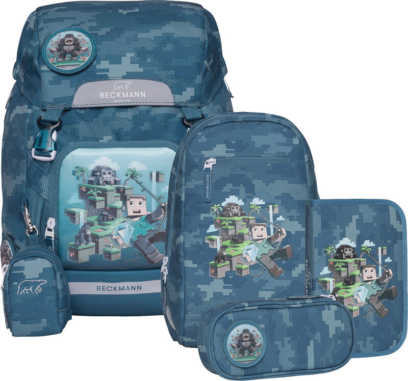 Beckmann Classic Schulrucksack 1st – 6-teilig – Jungle Game