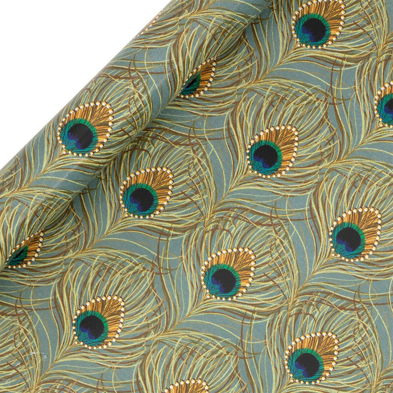 Glick Geschenkpapier-Rolle – Pfau, 70 cm × 4 m, 80 g/m²