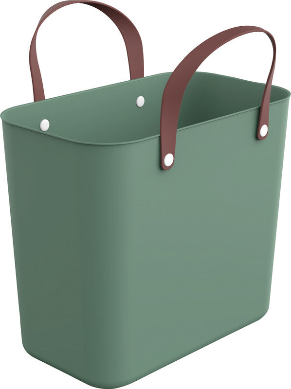 Rotho Einkaufstasche Multibag Style Albula – 25 l – 40 × 43 × 23,5 cm – Kunststoff – Mistelgrün