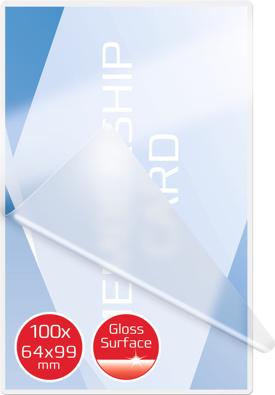 GBC Laminierfolien Key Card, glänzend – 125 µm, 64 × 99 mm, 100 Stk.