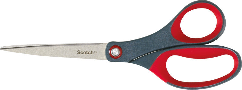 Scotch Universalschere – 20,0 cm, Edelstahl, für Rechts- und Linkshänder, spitz, Kunststoff, rot