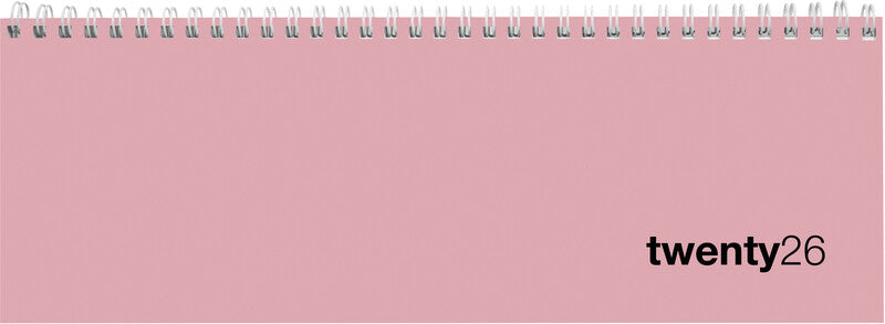 Biella Pultagenda Bunter Wochenplaner – 1 Woche/2 Seiten, Spiralbindung, 29,7 × 10,5 cm, Jan–Dez 2026, FSC