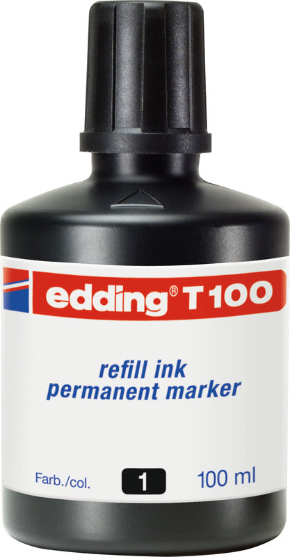 Edding Nachfüllfarbe für Edding Permanent Marker – wasserfest, lichtbeständig, geruchsarm, 100 ml