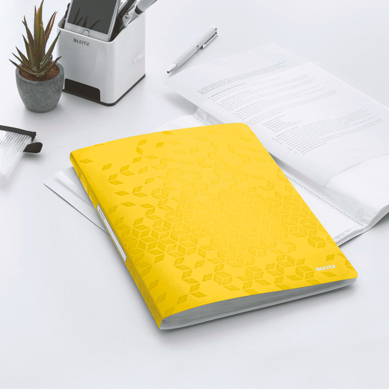 Leitz WOW Sichtbuch für A4, 40 Hüllen – Polypropylen (PP) – Gelb