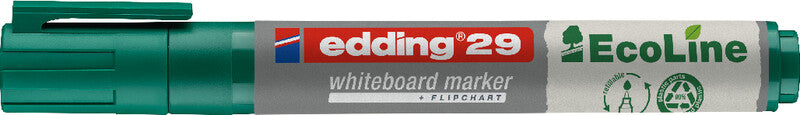 Edding Whiteboard-Marker 29 EcoLine – Keilspitze 1-5 mm – Grün – Trocken abwischbar