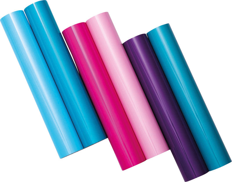 Cricut Aufbügelfolie glänzend – türkis/hellblau – 30 × 60 cm – für Cricut Schneideplotter
