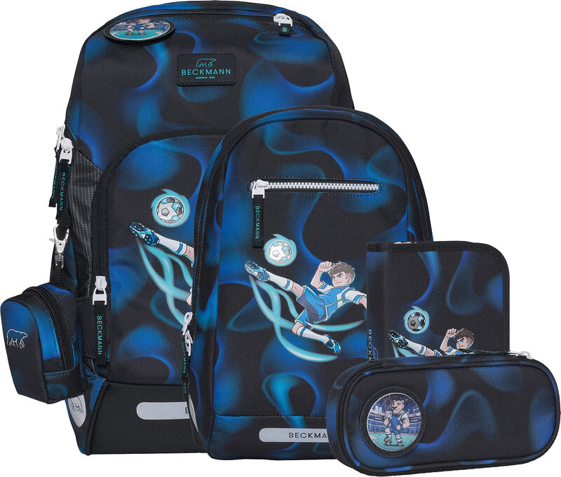 Beckmann Schulrucksack Active Air Flx – 6-teilig – Magic League – 26,0×39,0×22,0 cm – Recycelte Materialien
