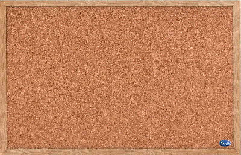 Forofis Korktafel – 90 × 60 cm – Braun, Holzrahmen