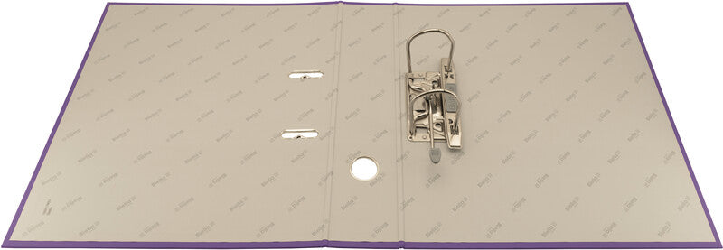 Biella Ordner – A4 hoch – 2-Ring Hebelmechanik, Rücken 70 mm – violett, Karton, mit Niederhalter, FSC