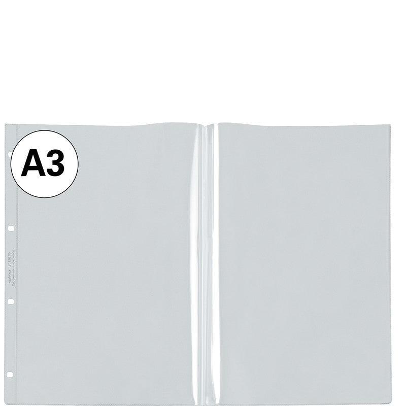 Kolma Sichtmappe A3 – transparent, Kunststoff, glänzend, 100 µm, 10er-Pack