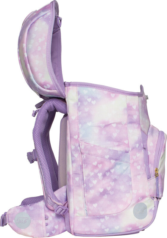 Beckmann Schulrucksack Plus Air – Einhorn Prinzessin Lila – 28,0×40,5×23,0 cm – Recycelte Materialien