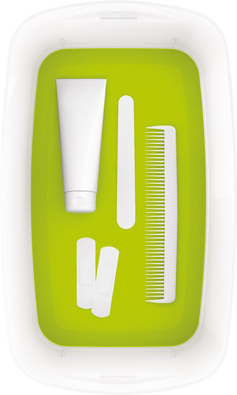 Leitz Aufbewahrungsbox – ABS-Kunststoff, Weiss/Grün, 31,8 × 12,8 × 19,1 cm