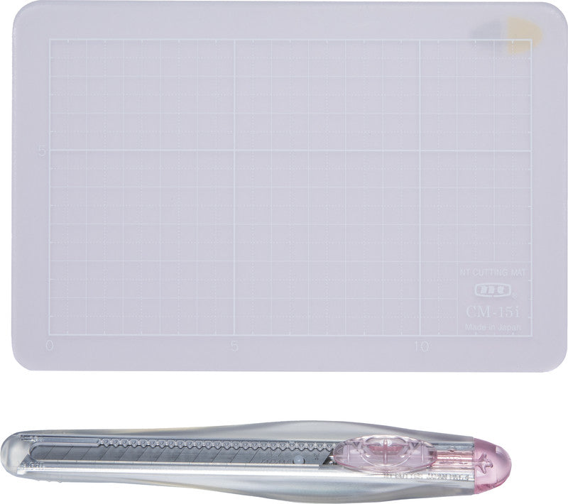 NT Cutter Werkzeugset iA-200 – 100 × 150 mm, Klingenbreite 9 mm, Länge 190 mm, inkl. 1 Klinge, Pink