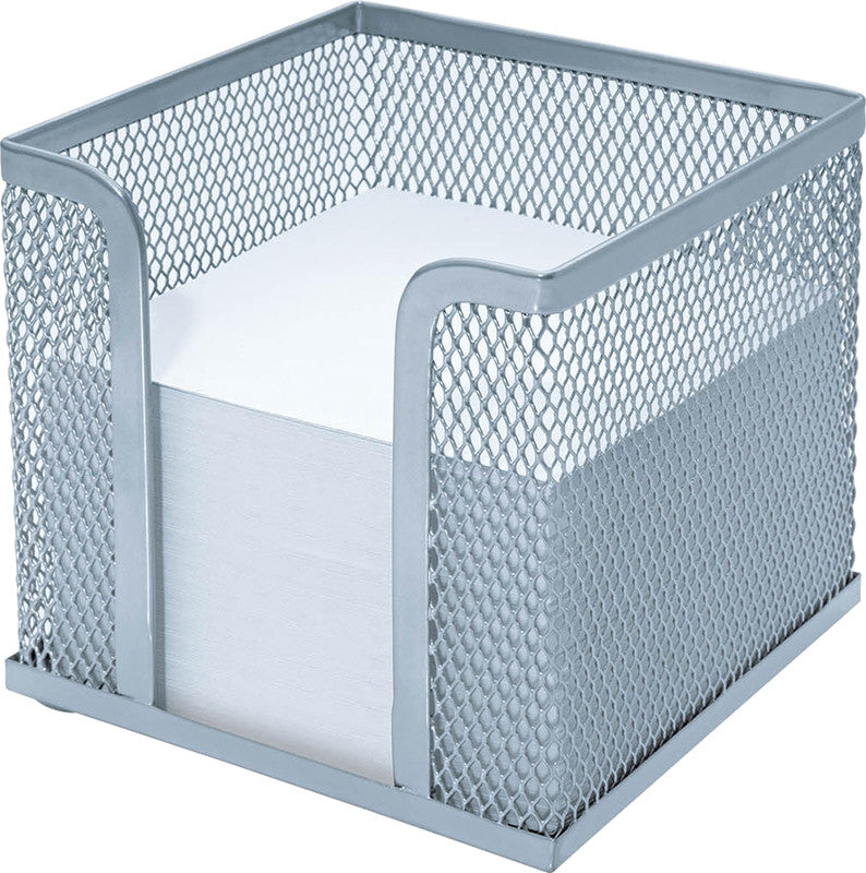 Wedo Zettelbox – Metall, silber, 100 × 100 mm